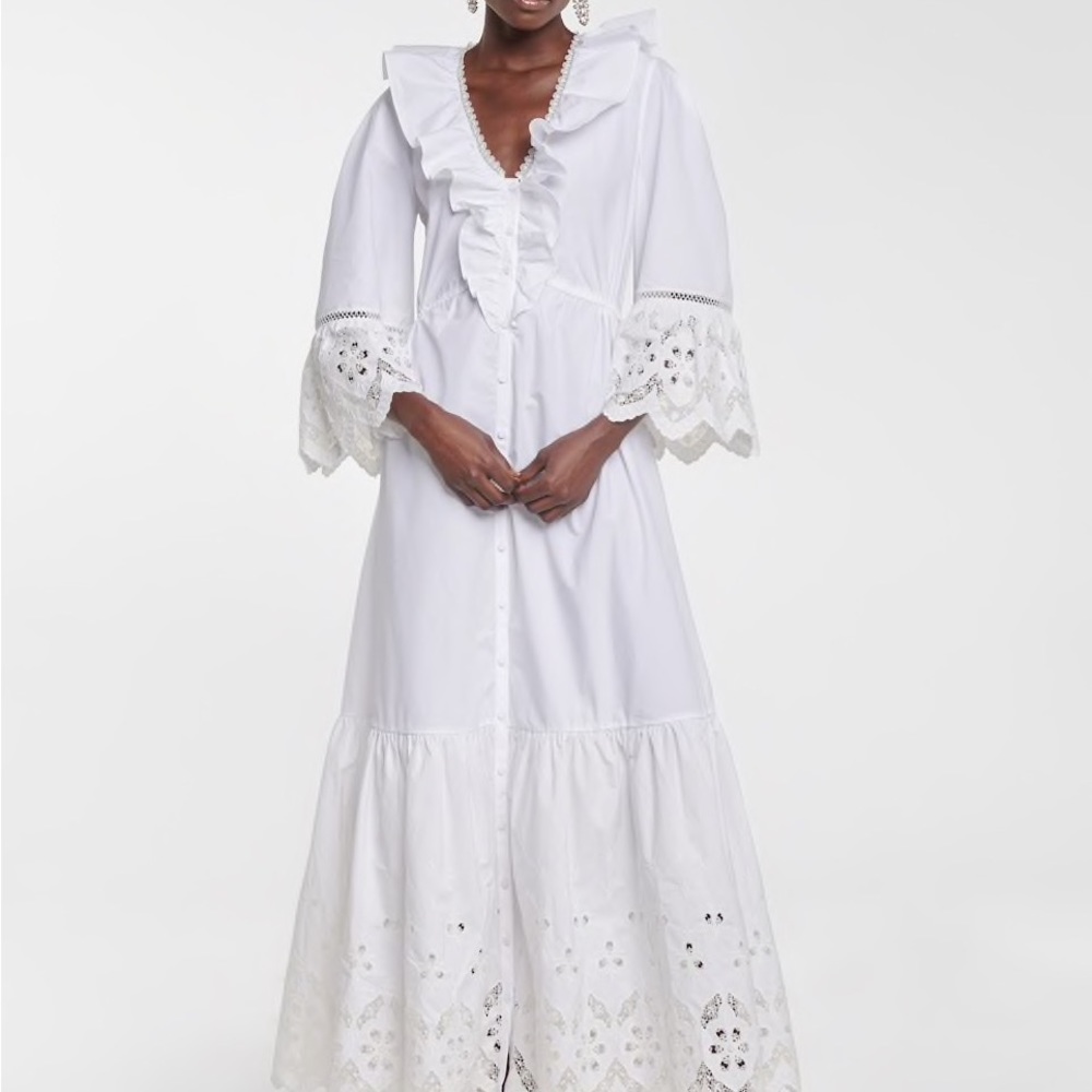Self Portrait Cotton Broderie Anglaise Dress